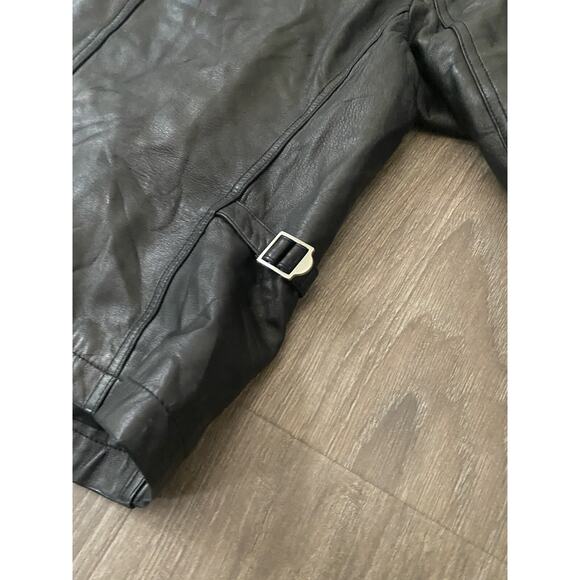 Nine West leather jacket women's size XL black symmetrical jacket - Picture 5 of 6